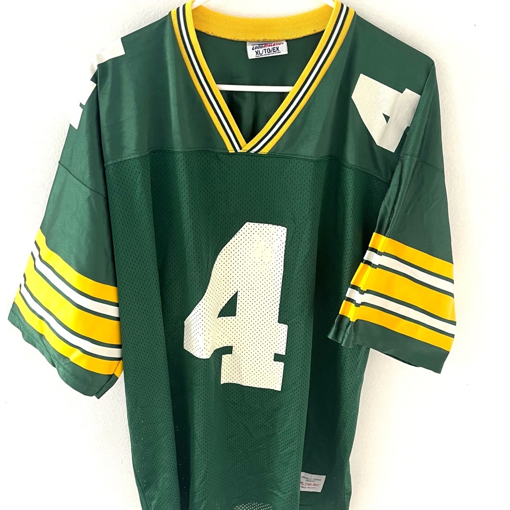 Vintage Logo Athletic Green Bay Packers Brett Favre Football Jersey, Size: XL